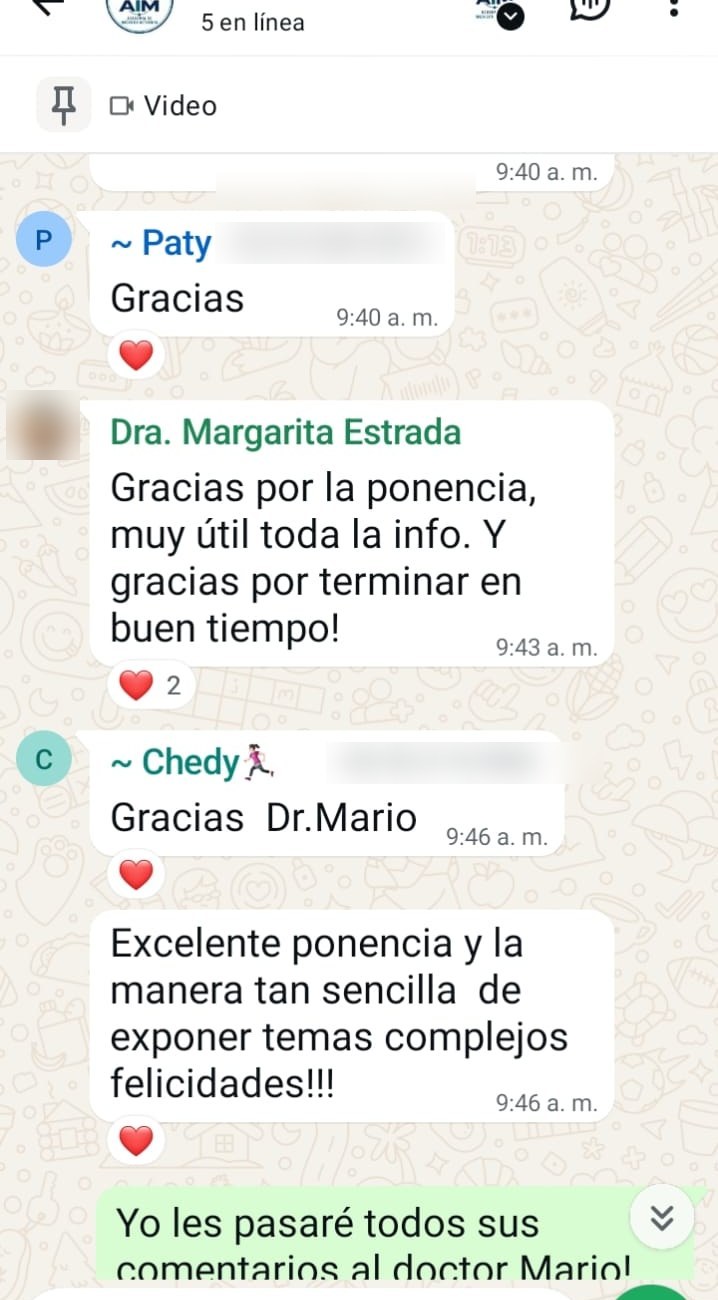 Testimonio de participante