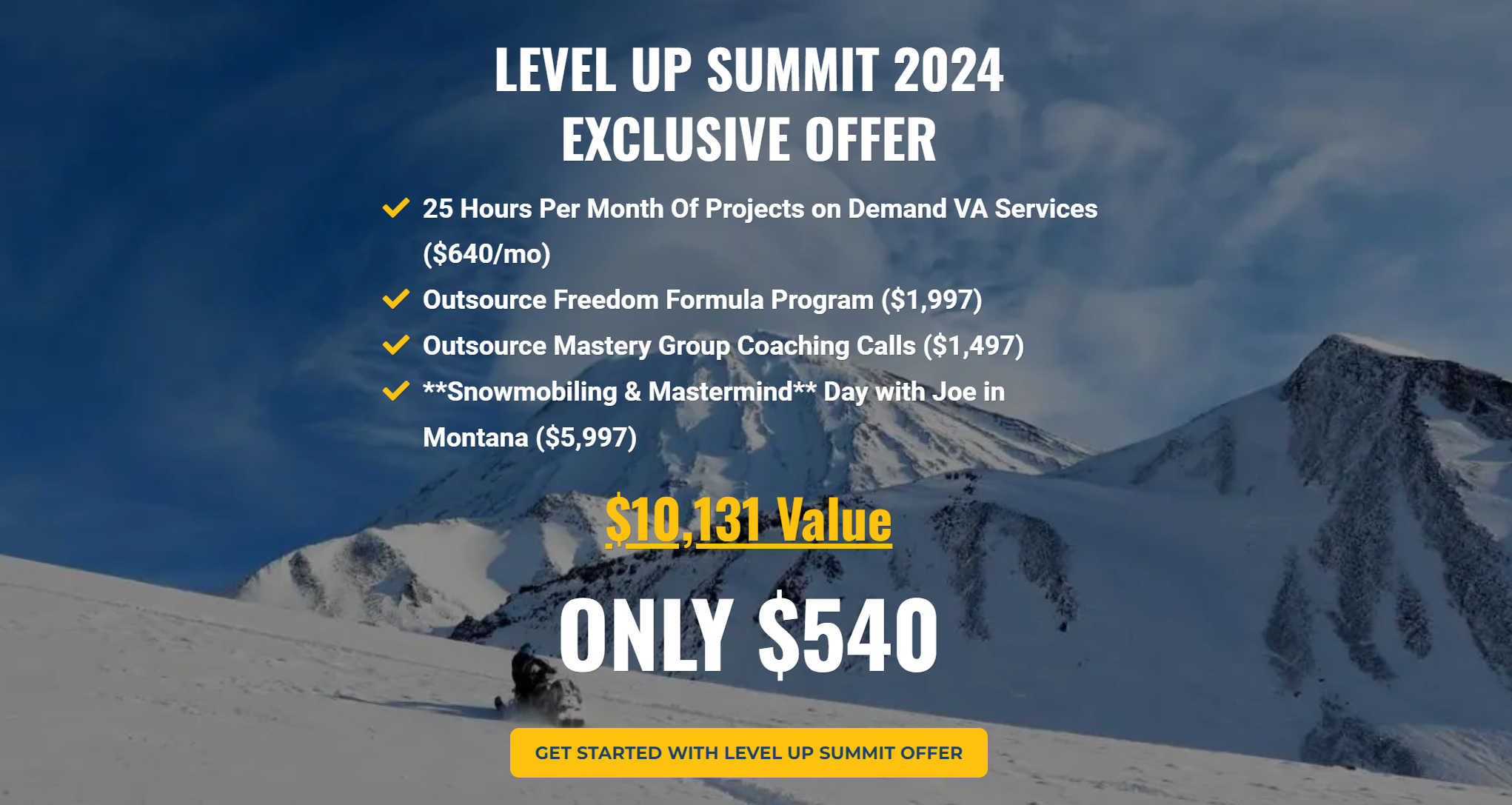 Level Up Summit 2024 Exclusive Offer