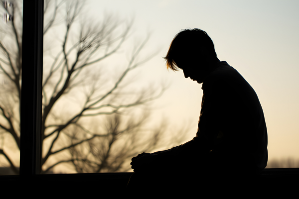 Concept image showing contrast between stress and emotional balance.