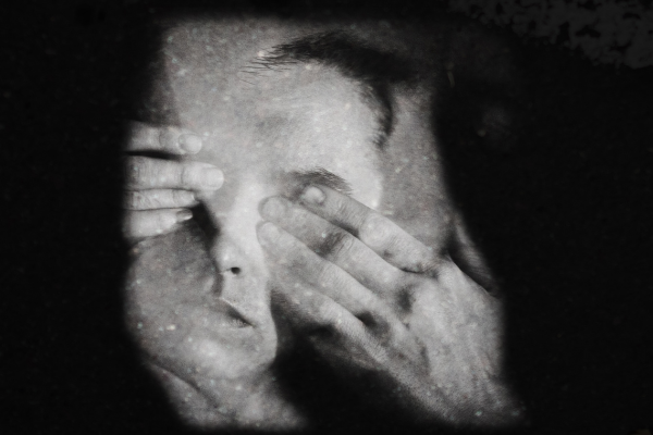  Concept image showing hidden stress and emotional struggle.