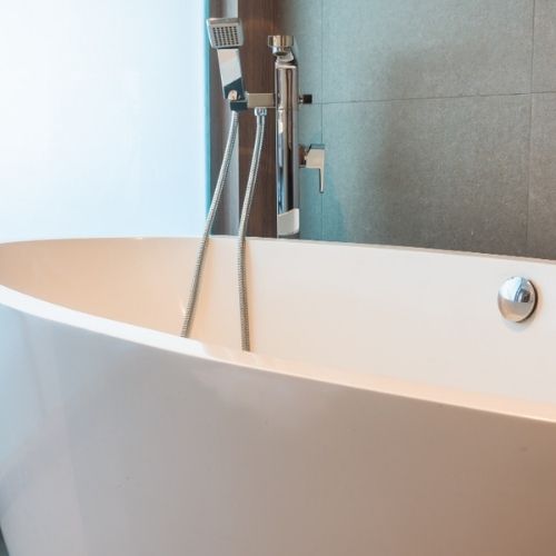 Bathtub refinishing and reglazing service on an existing tub