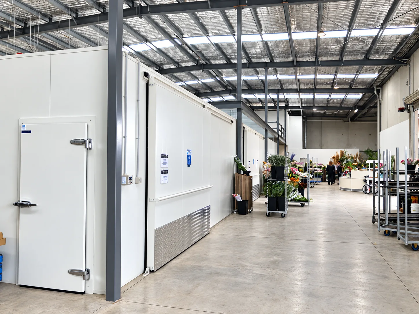 Cold rooms within the UC Build Chadstone commercial project