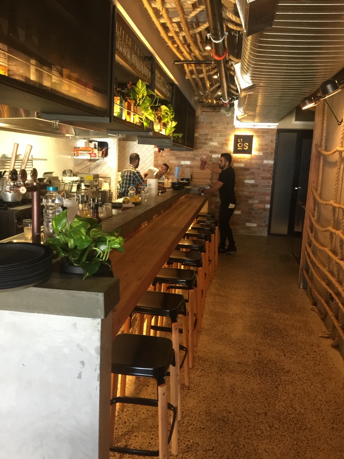 Restaurant and café counter with dining area