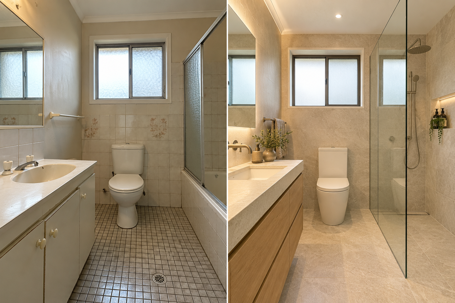 Premium bathroom and ensuite renovation setting
