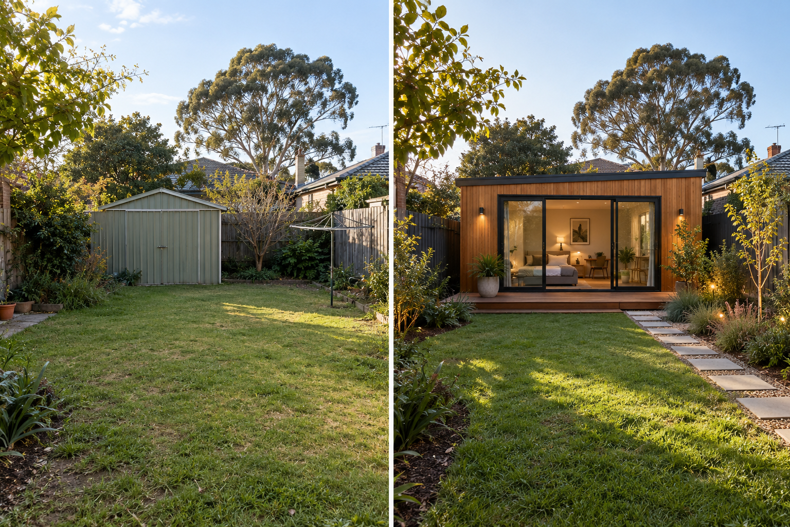 Flexible compact-living and garden-studio concept