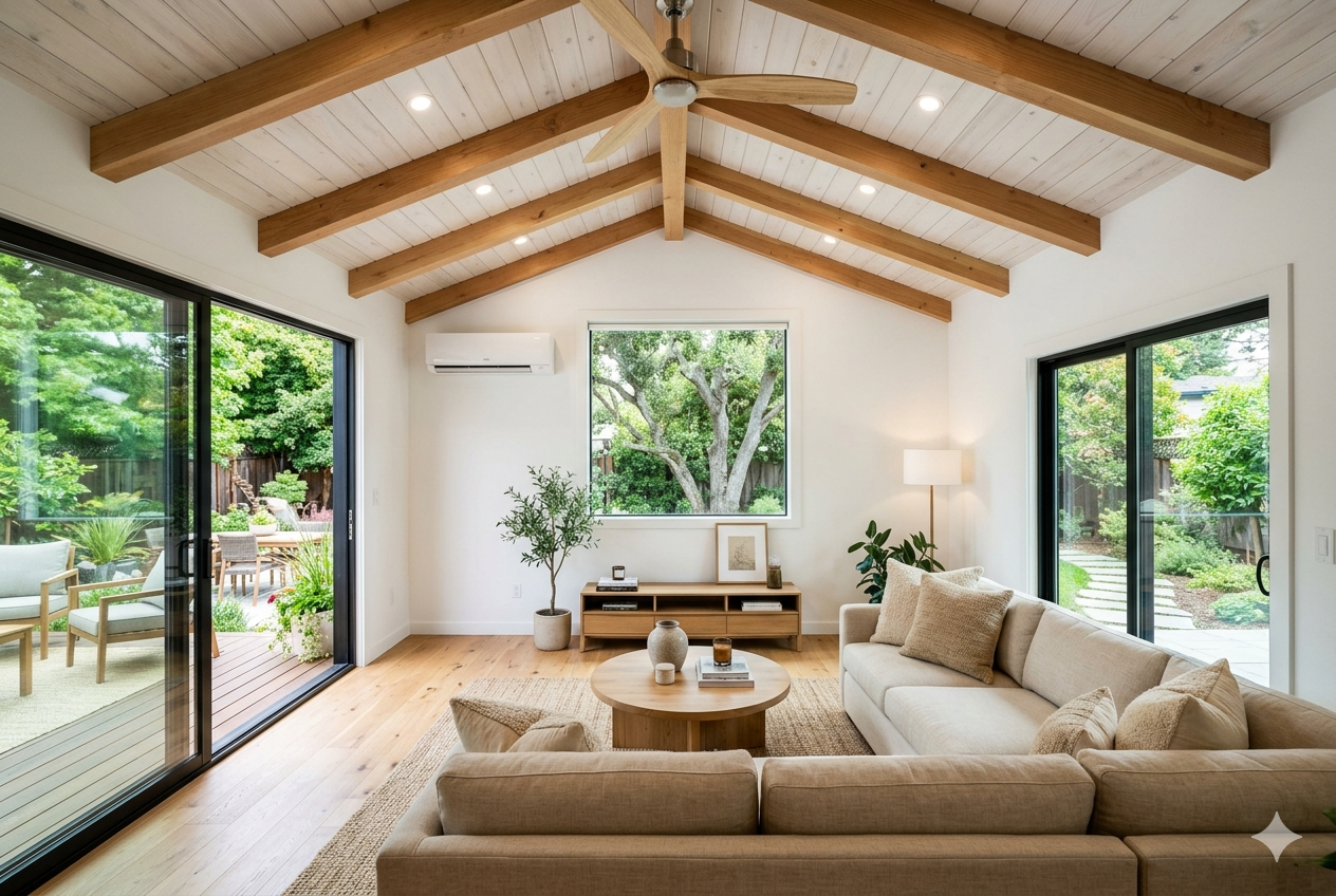 Modern ADU living room interior Massachusetts