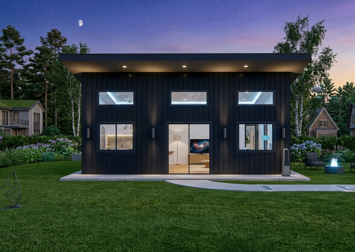Modern ADU in suburban Massachusetts backyard