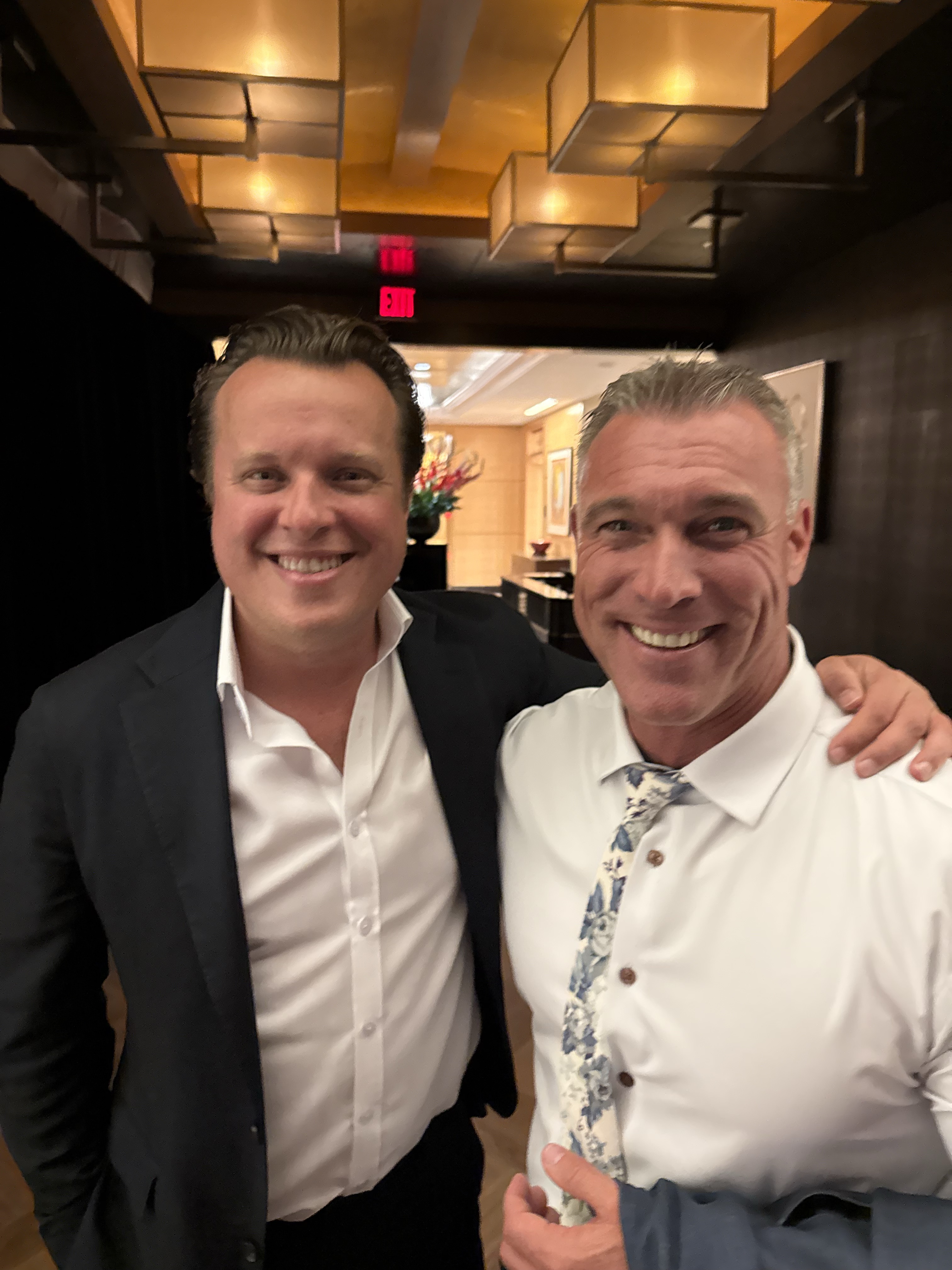 Chuck Meeker with Dominik Duscher, M.D., Ph.D., of MuseCell Innovations