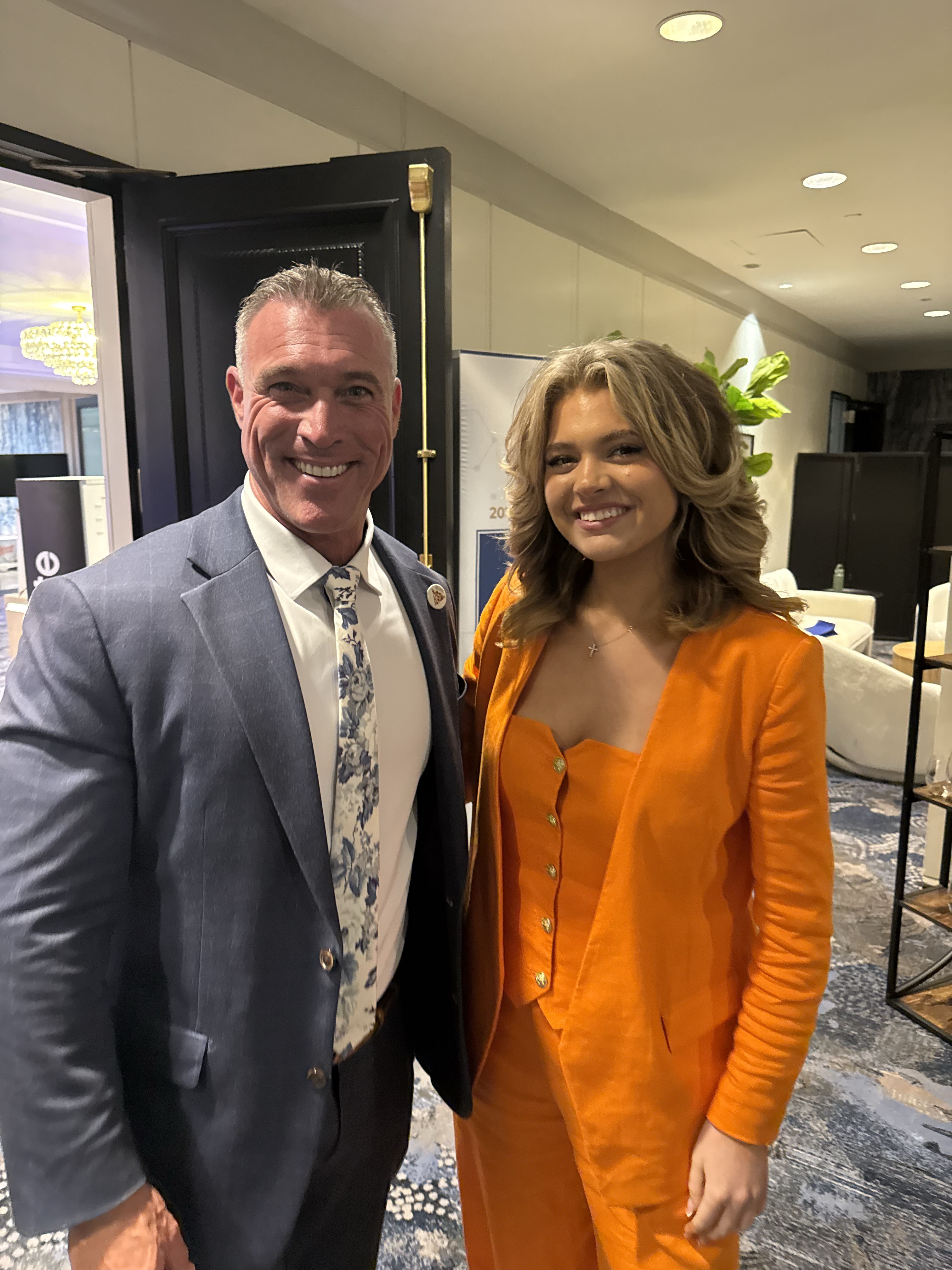 Chuck Meeker with Lilly Beach, founder and CEO of American Sciences