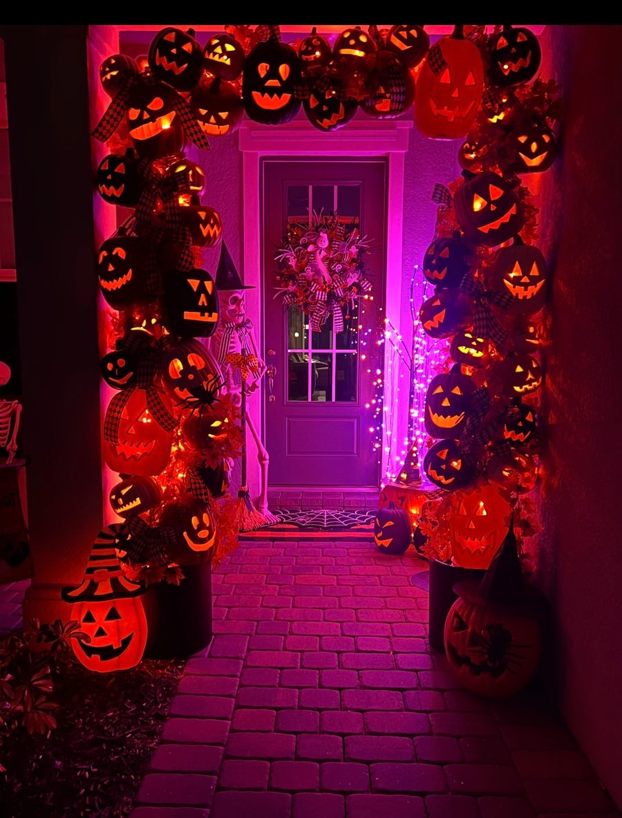 Halloween purple uplighting