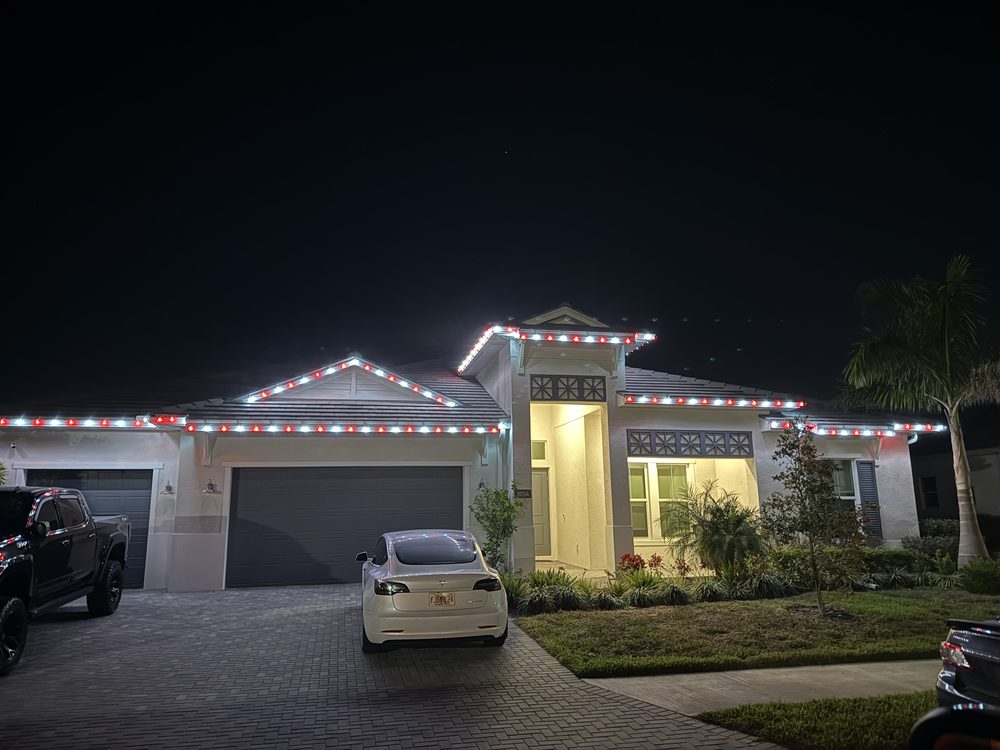 Permanent LED lighting on roofline