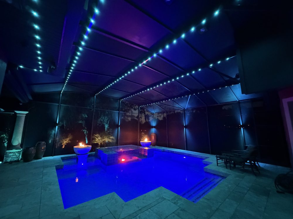 Lanai and pool cage RGB lighting