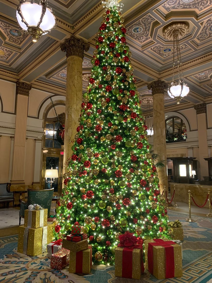 Hotel lobby commercial holiday tree