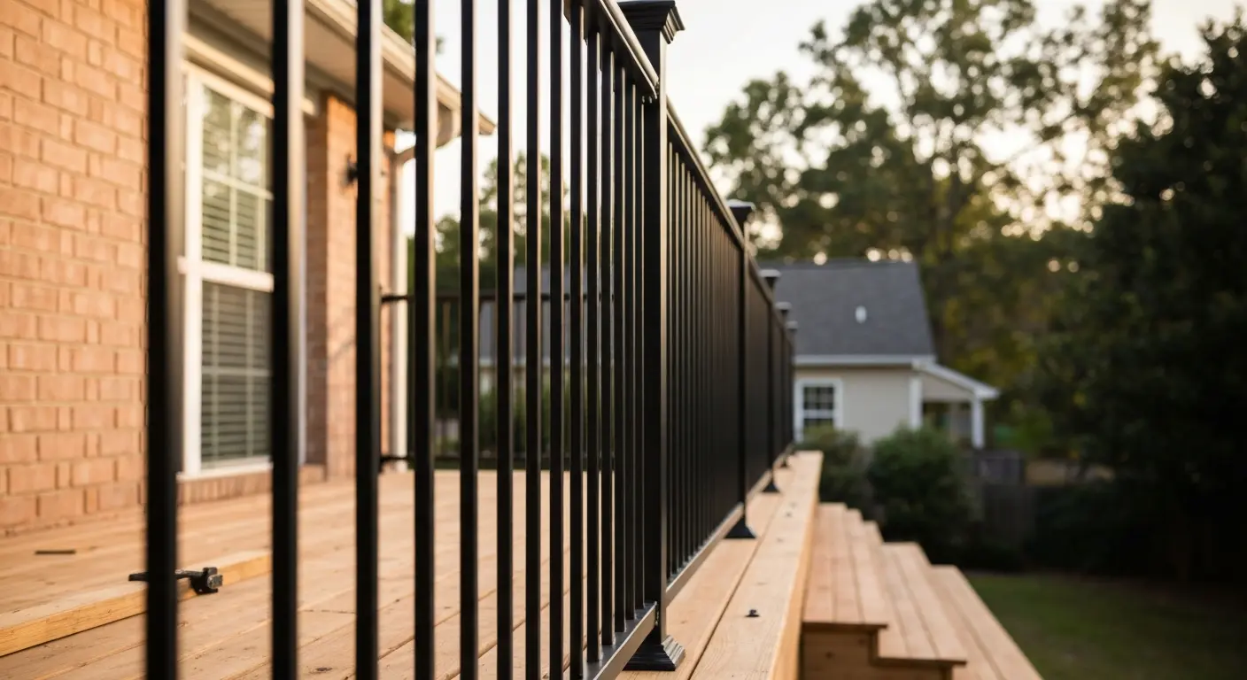 Deck railing installation