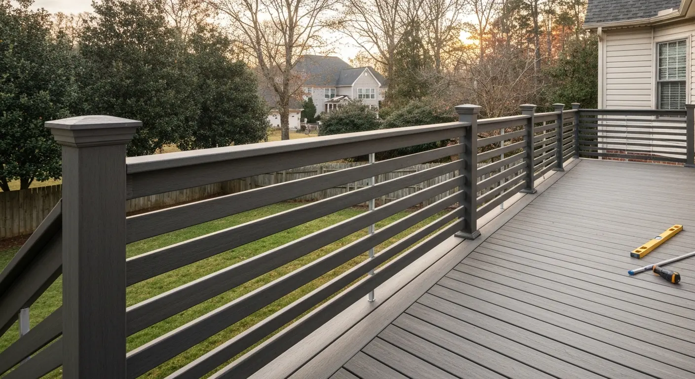 Composite deck railing