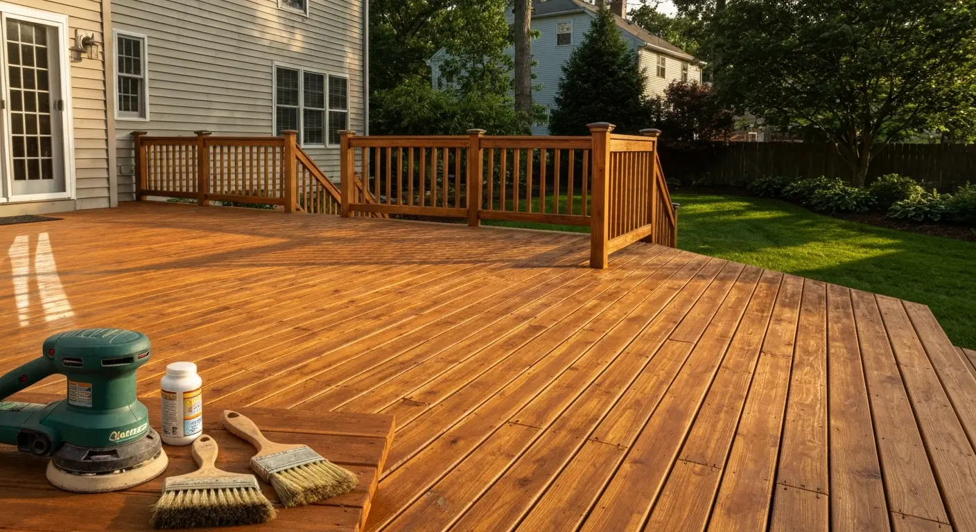 Deck repair before and after