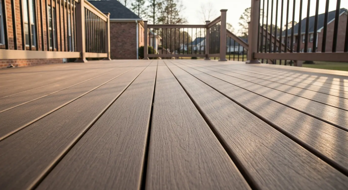 Composite deck low-maintenance