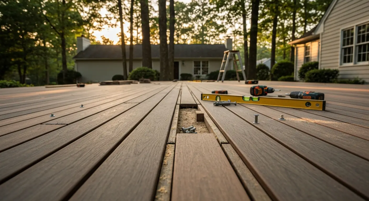 Composite deck materials and installation