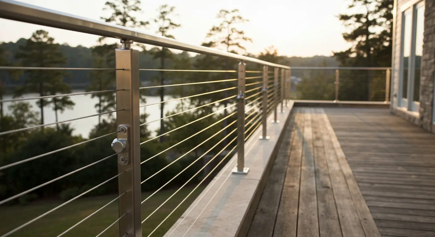 Cable and glass railing systems