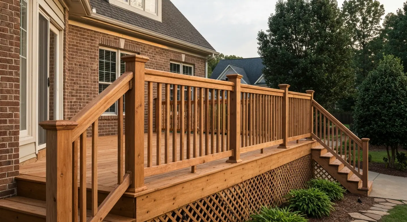 Deck railing installation