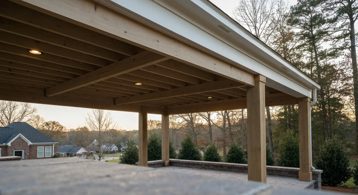 Covered patio structure