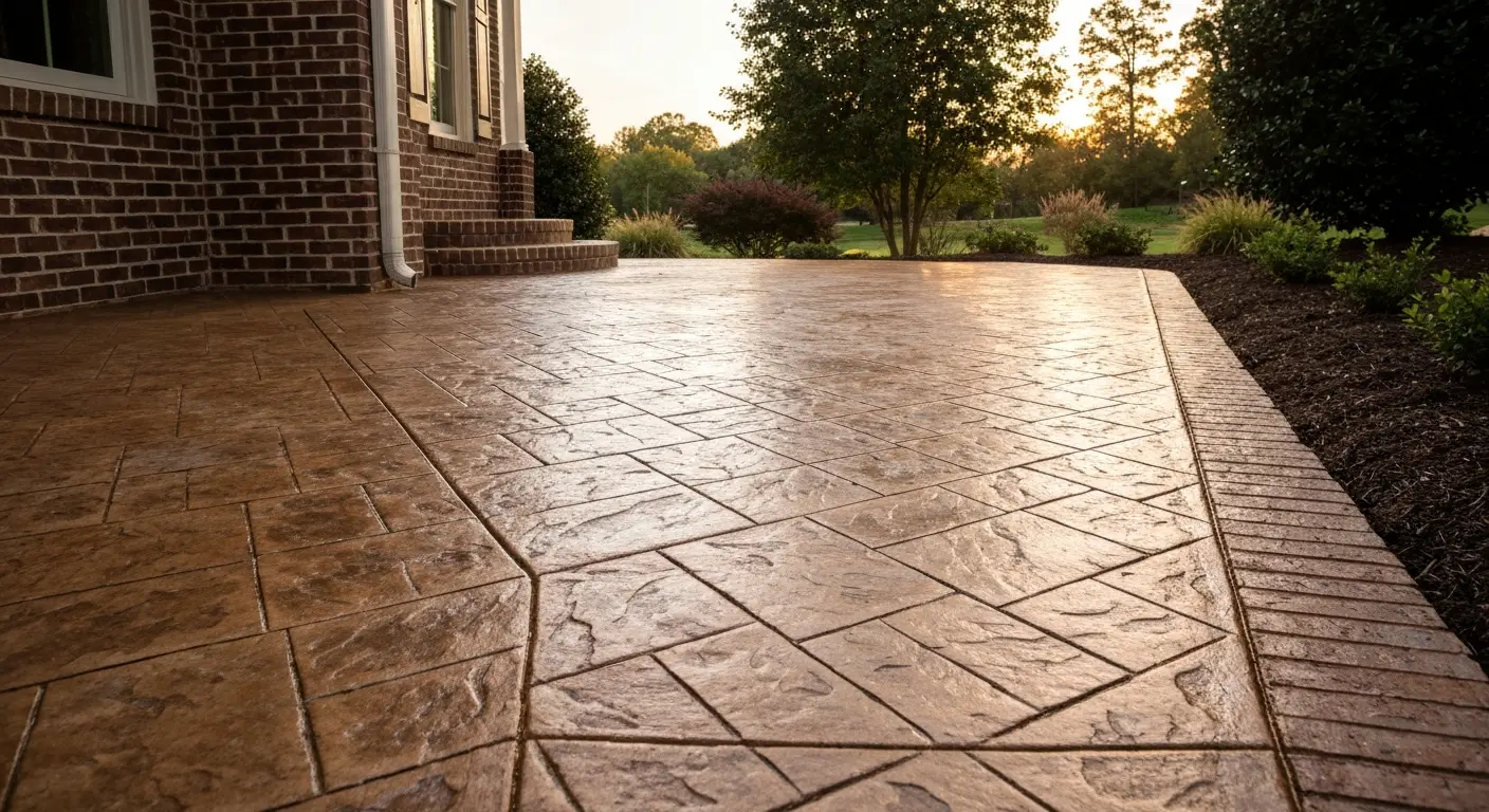 Concrete patio installation