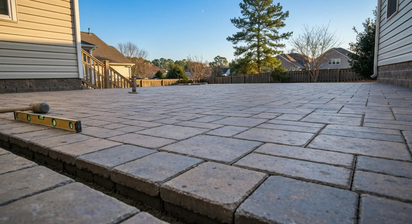 Patio construction work