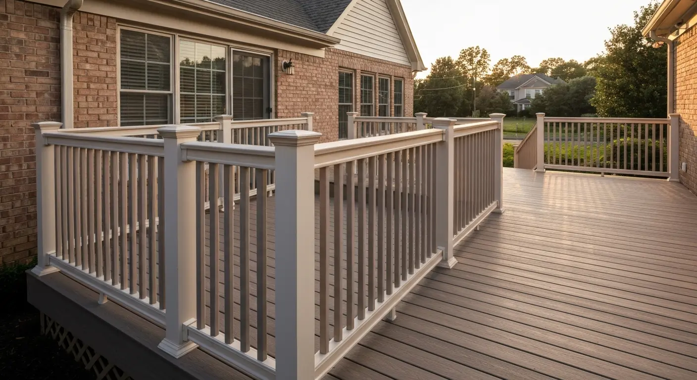 Deck railing system installation in Cornelius