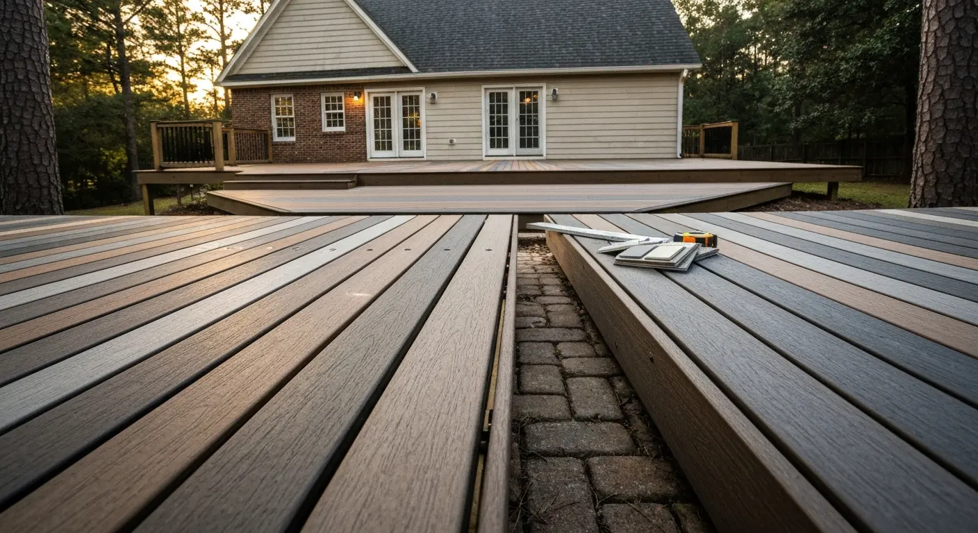 Composite decking samples