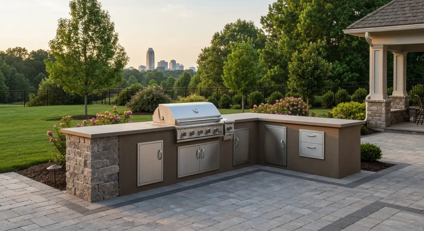 Outdoor kitchen patio