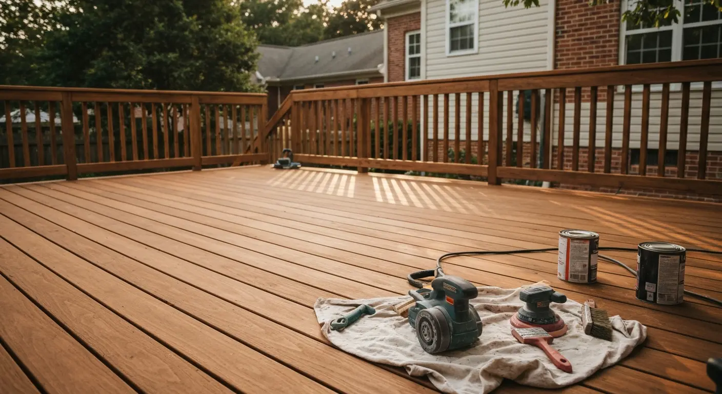 Deck repair and refinishing service