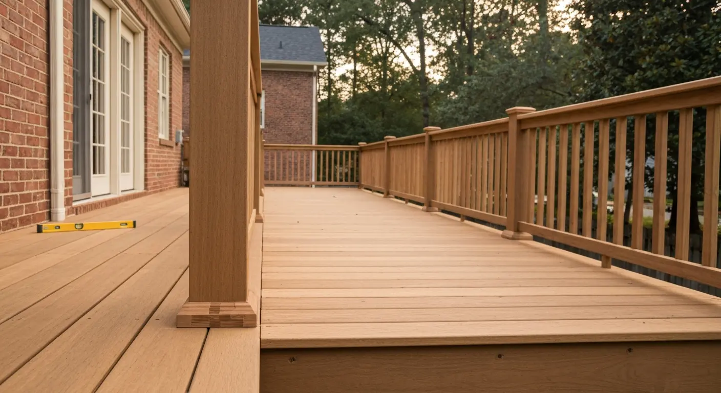 Custom wood deck in Charlotte