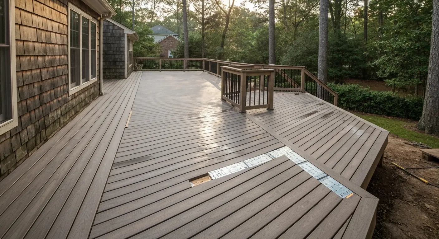 Composite deck installation