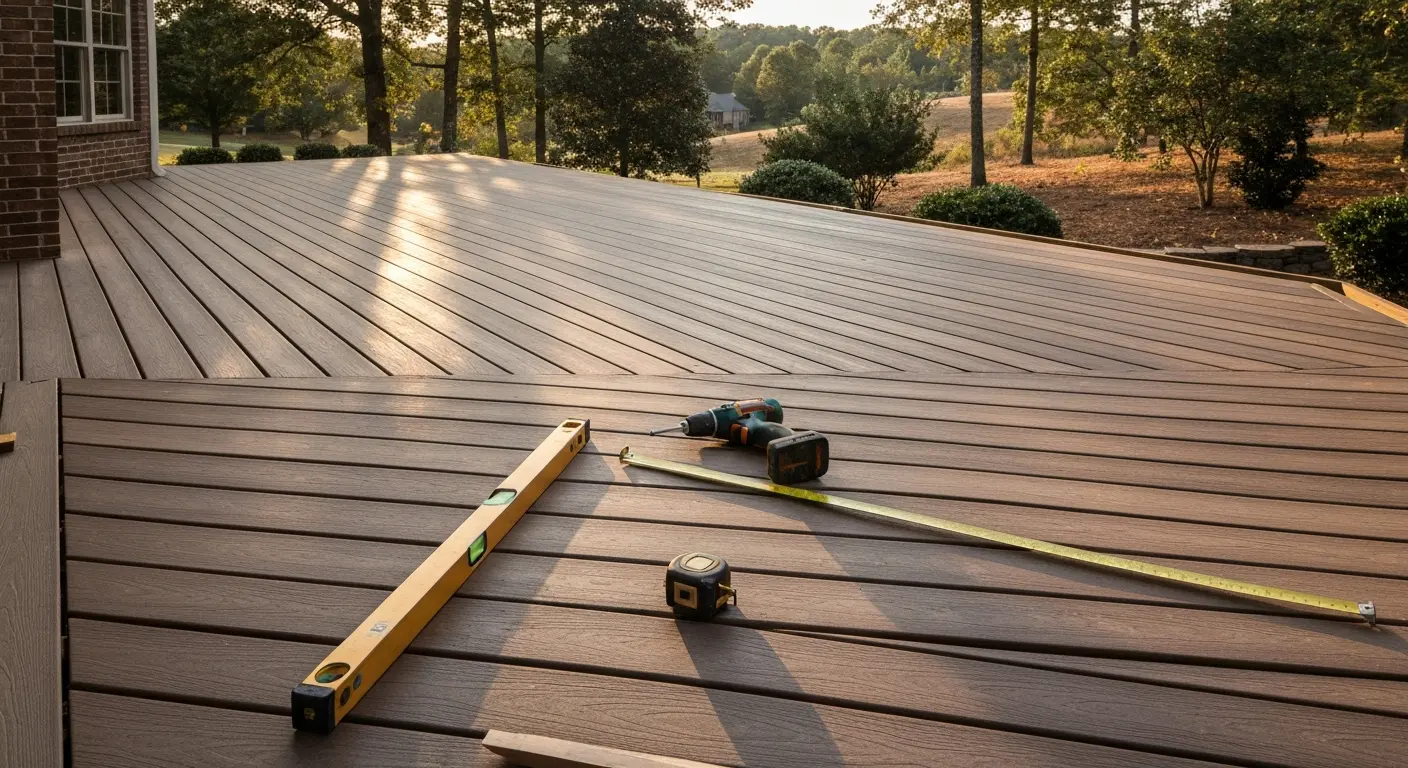 Composite deck installation