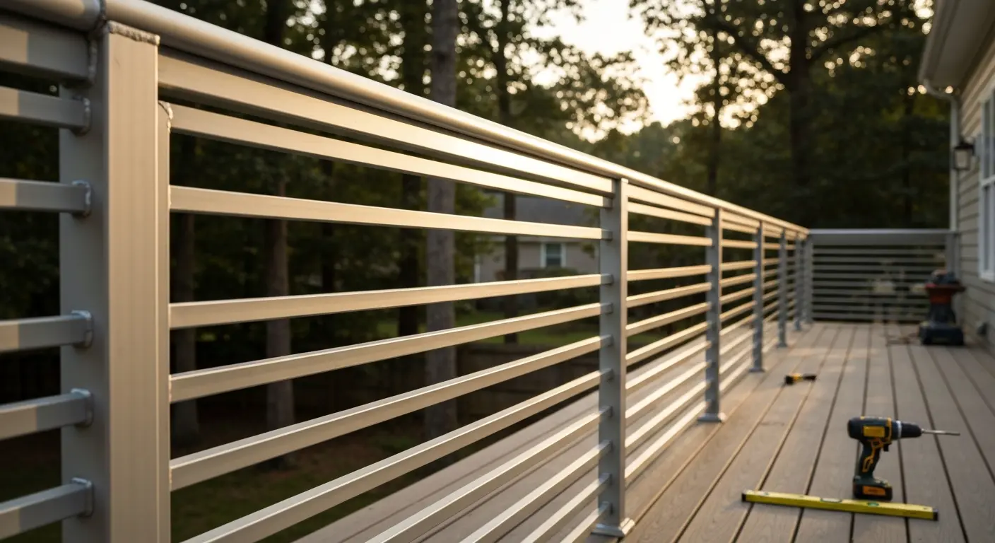 Metal deck railing installation