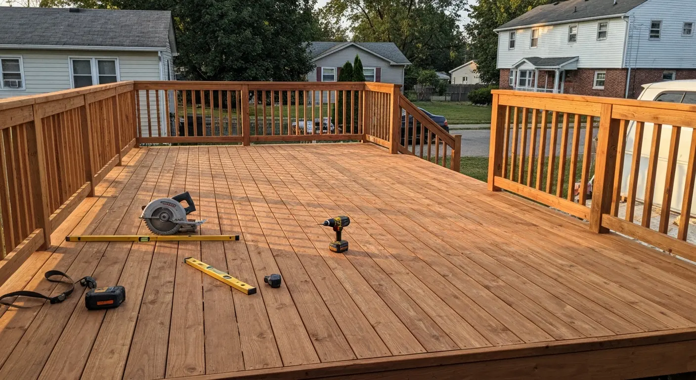 Wood deck project