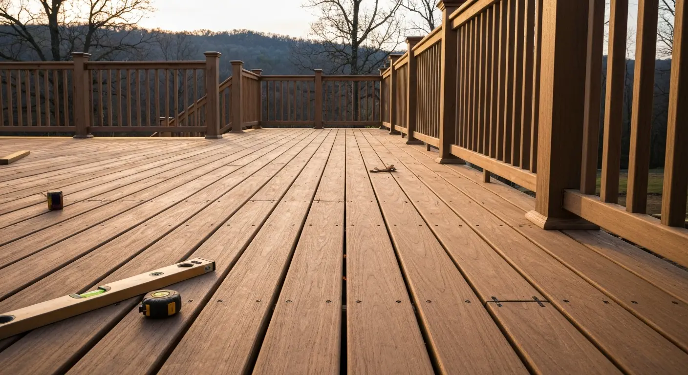 Wood deck construction