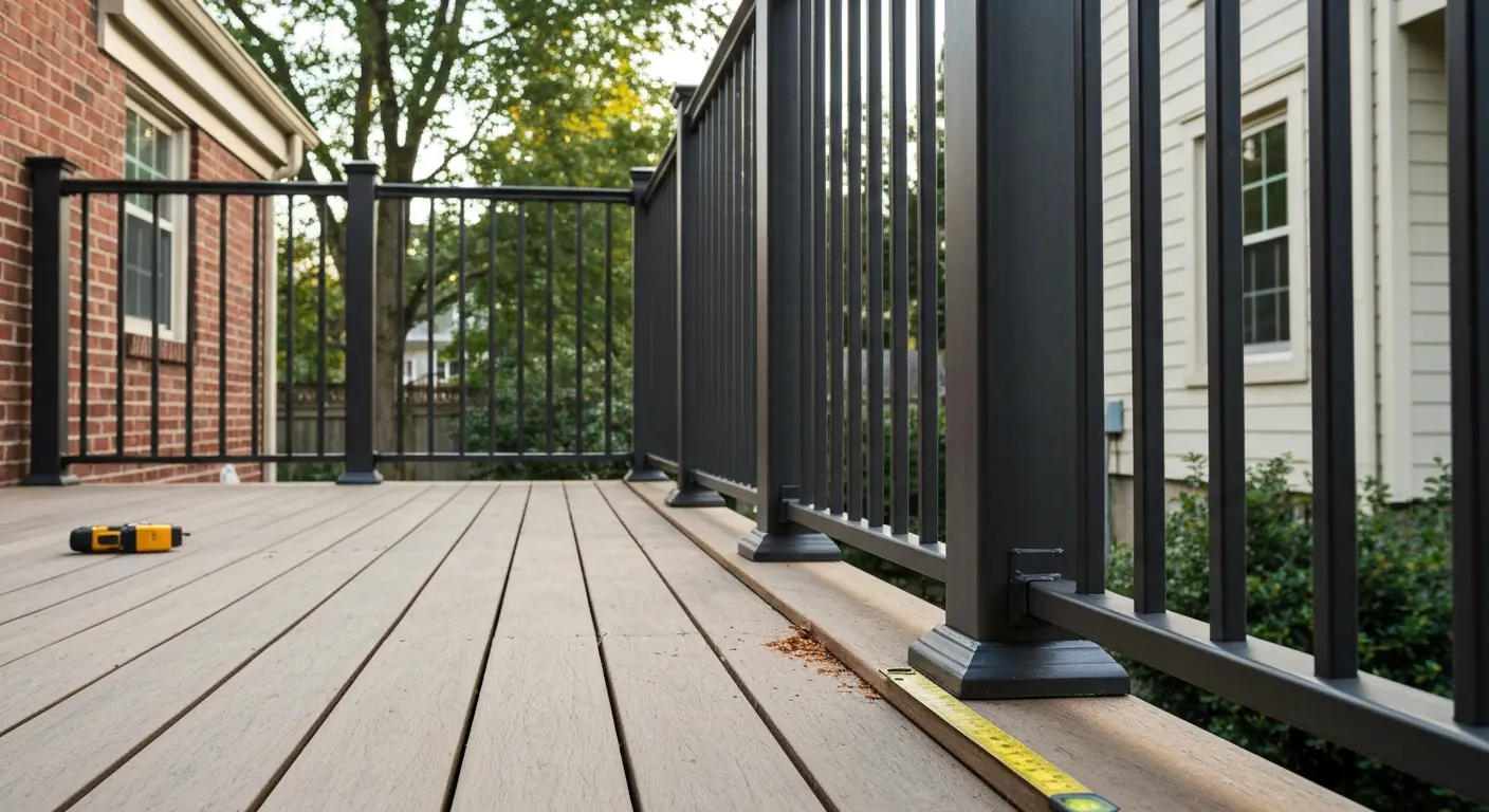 Deck railing installation