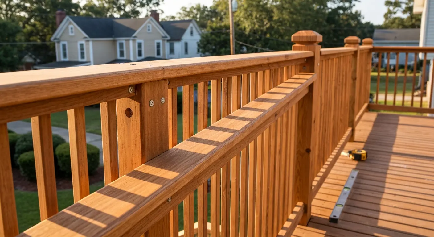Deck railing installation