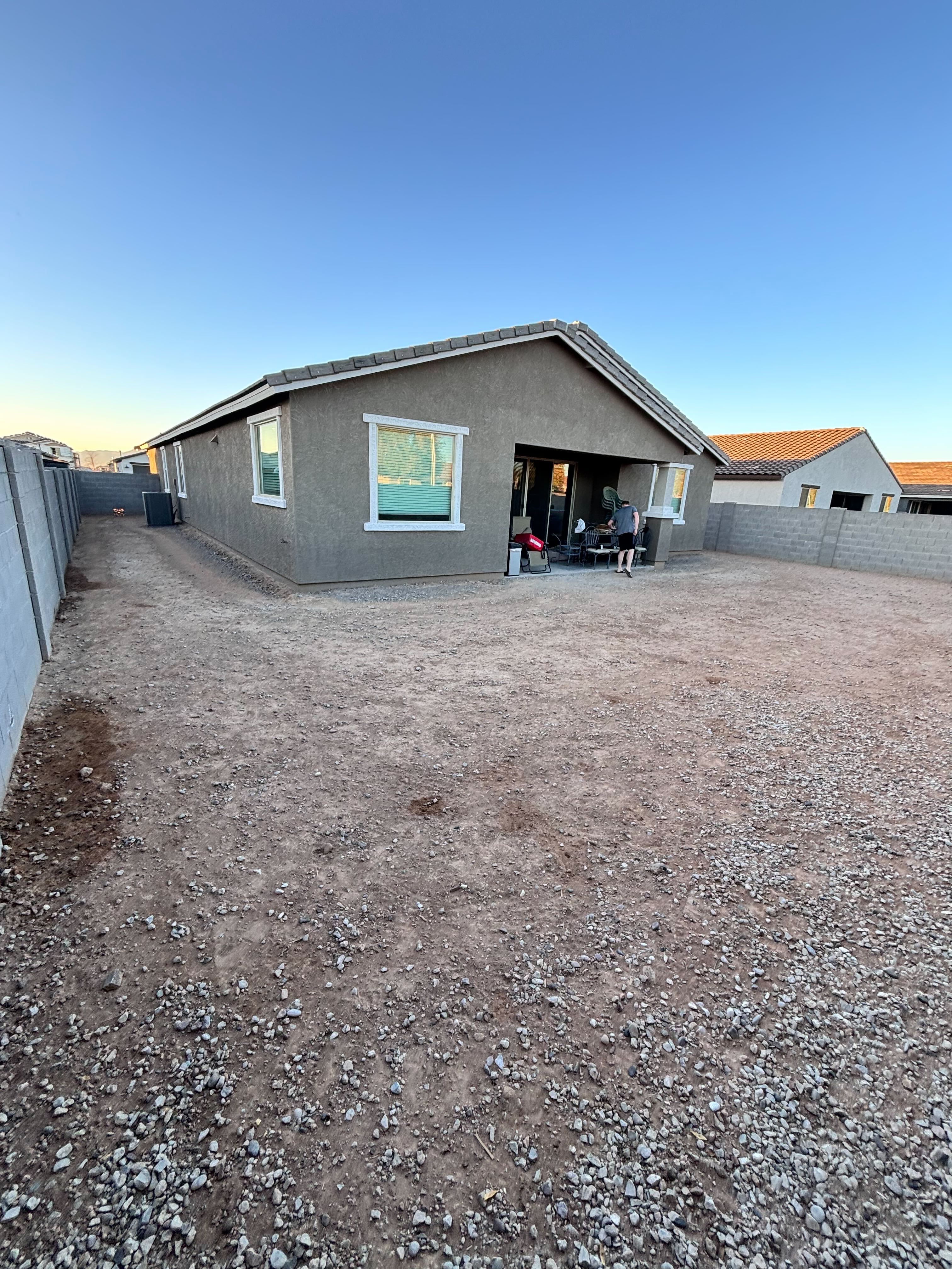 Front yard before turf install