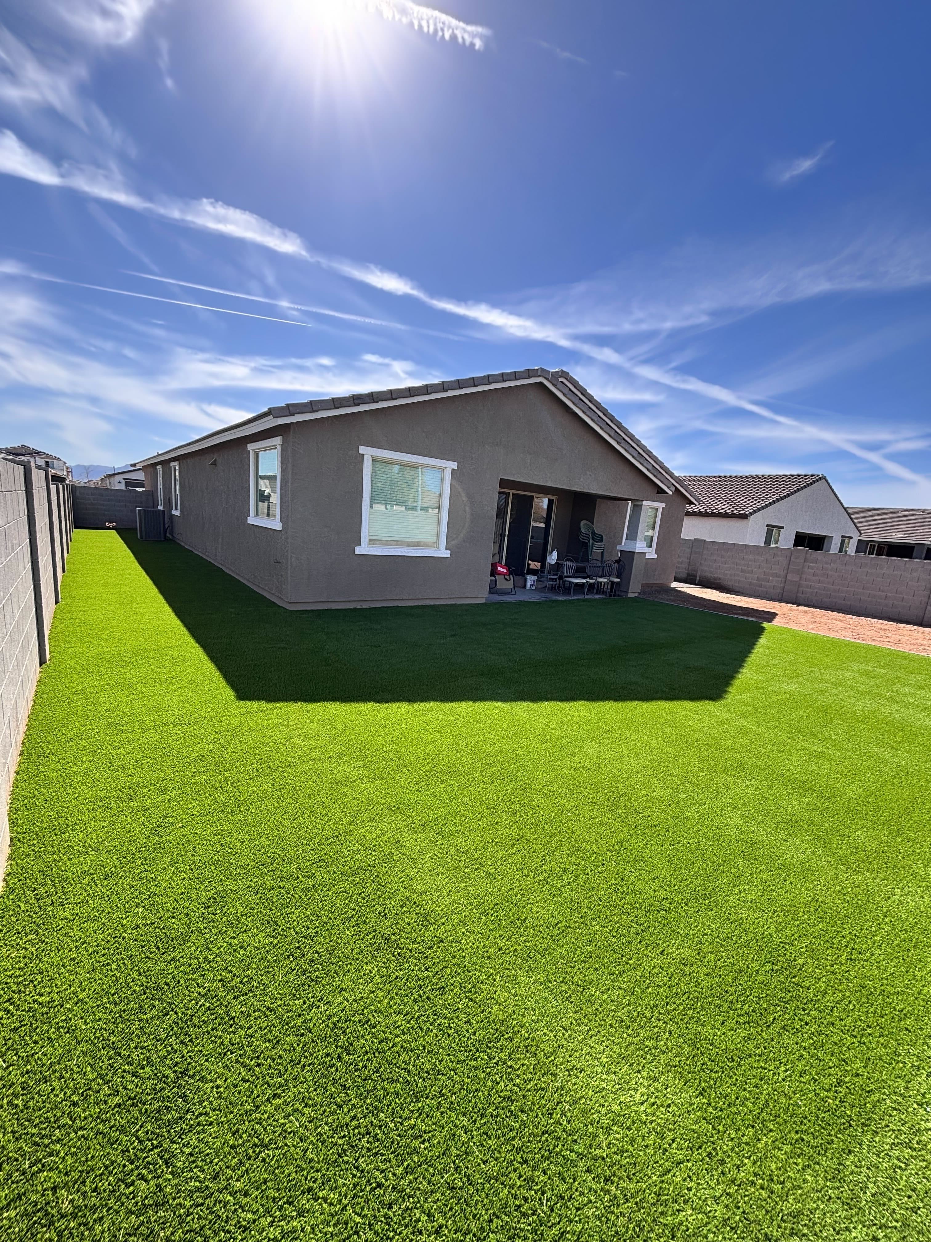 Front yard after turf install