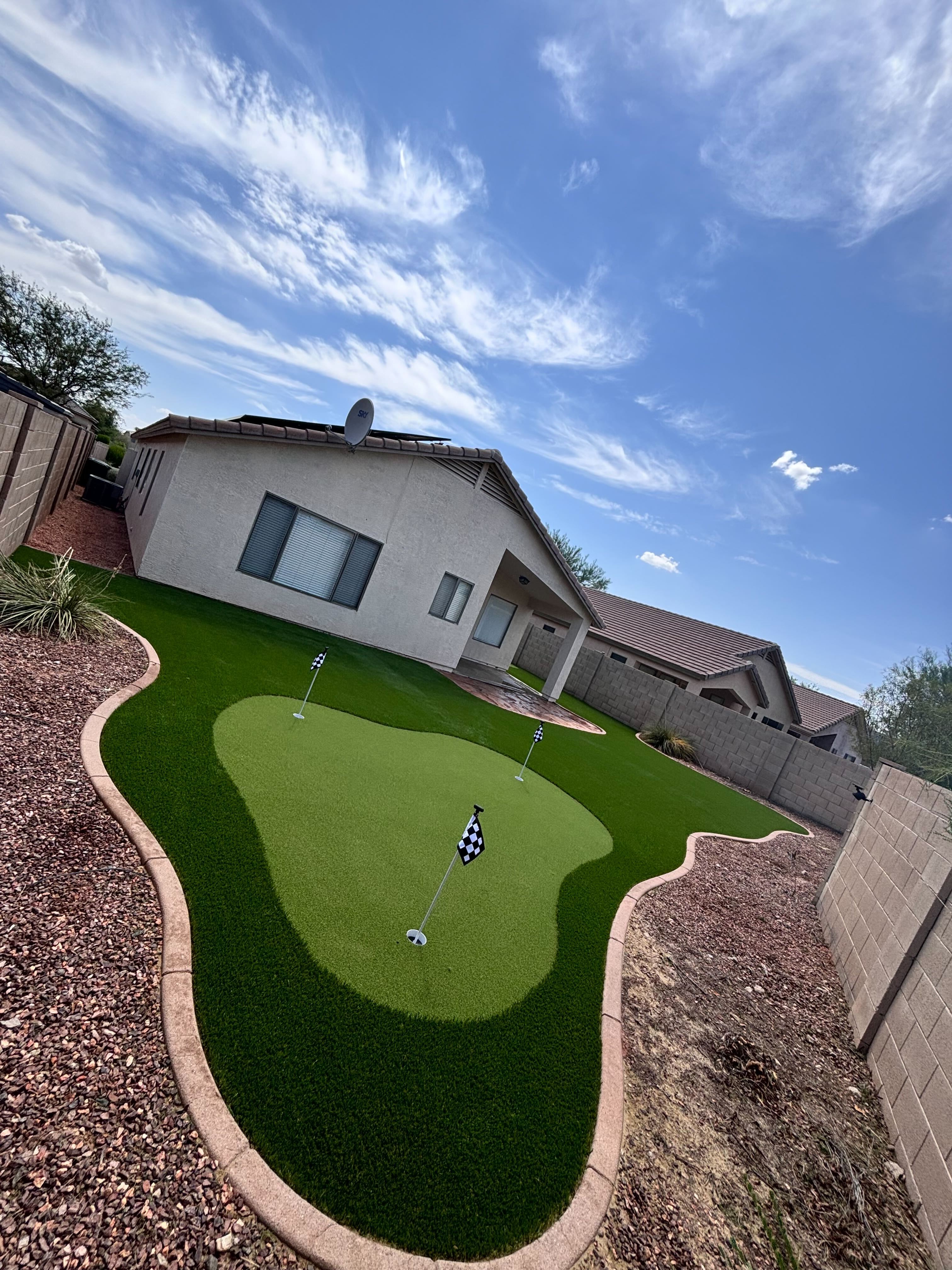 Yard after premium turf install