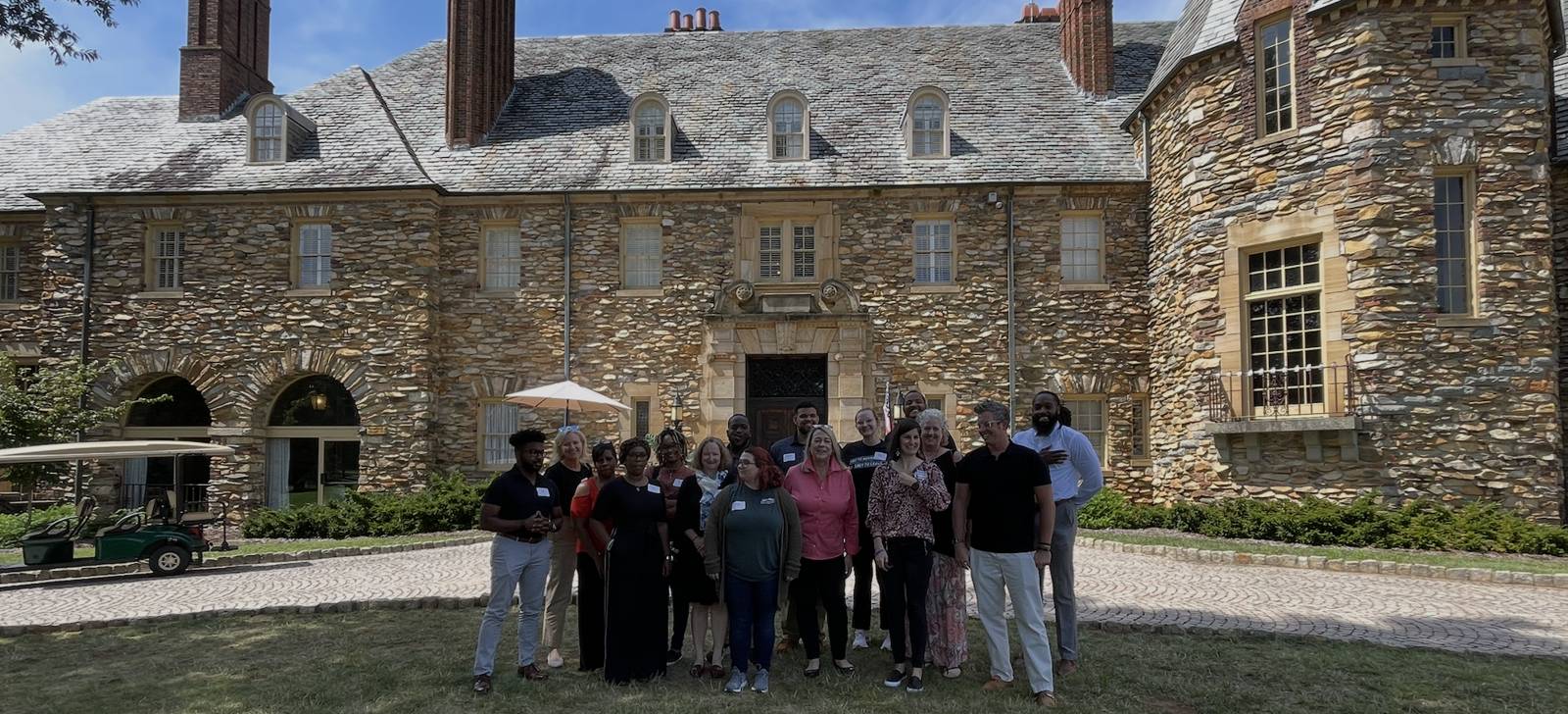 GrowthCLUB business owners in front of Graylyn Estate in Winston-Salem