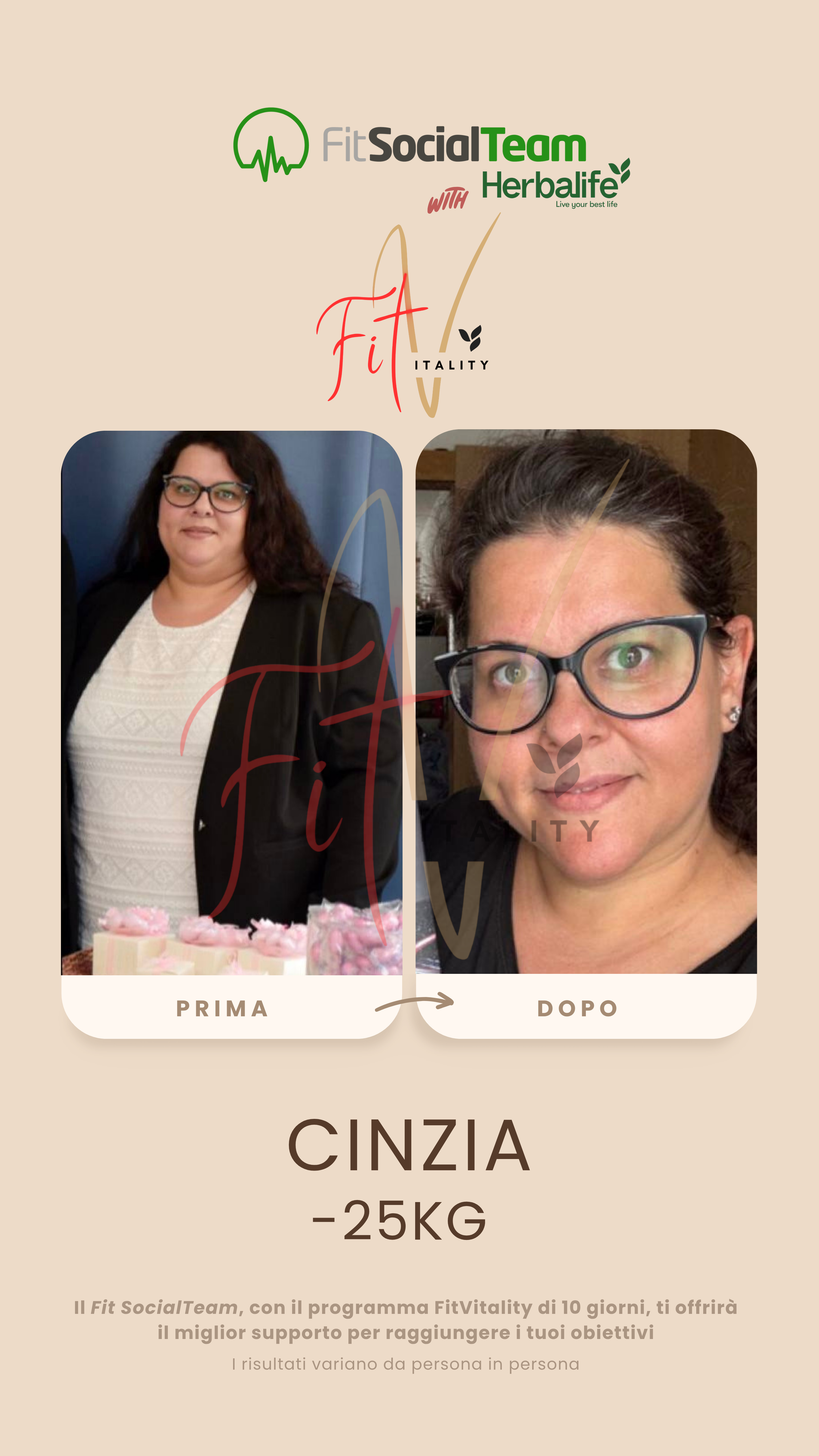 Perdia peso Herbalife Cinzia