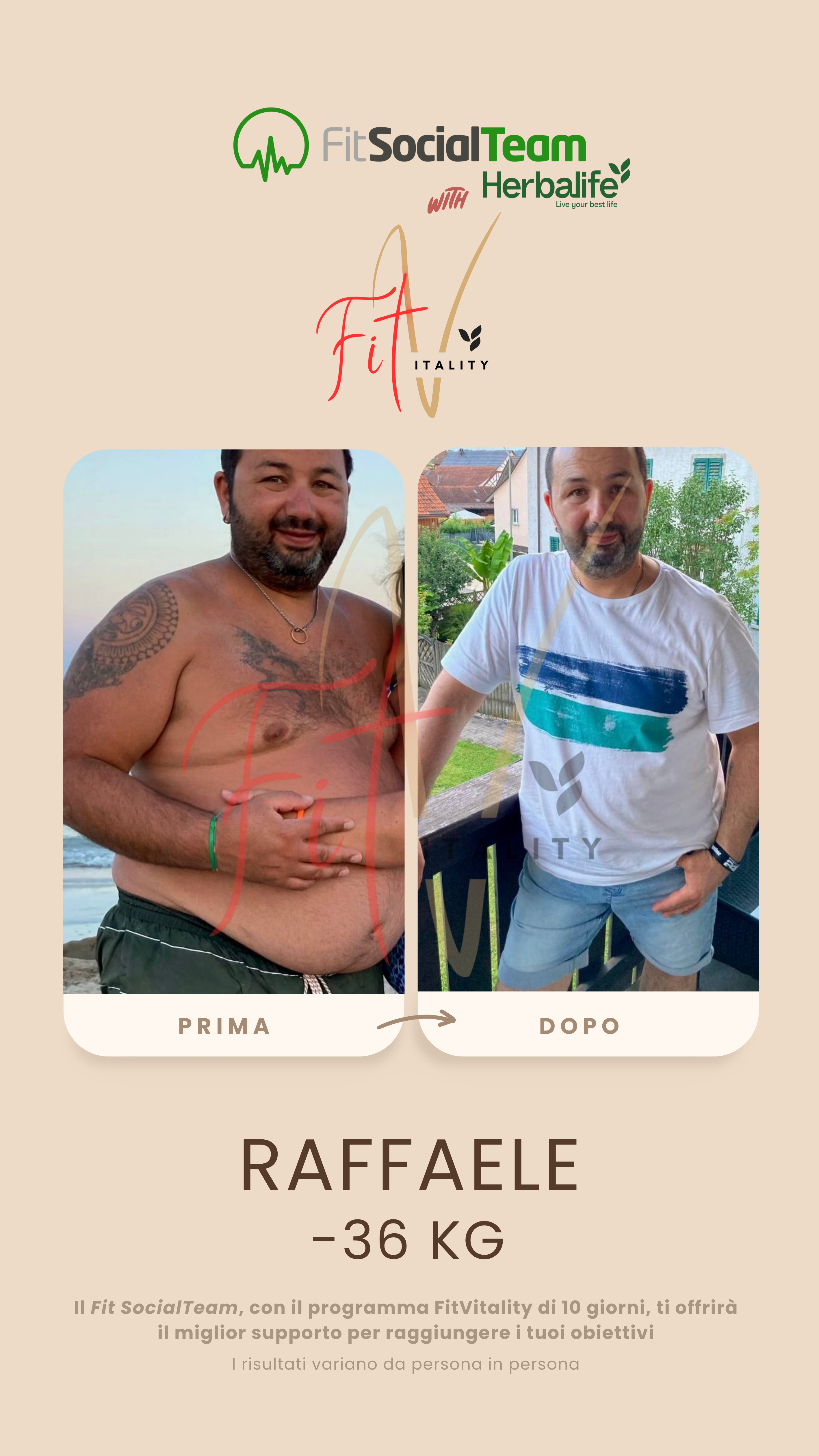 Perdia peso Herbalife Rafffaele