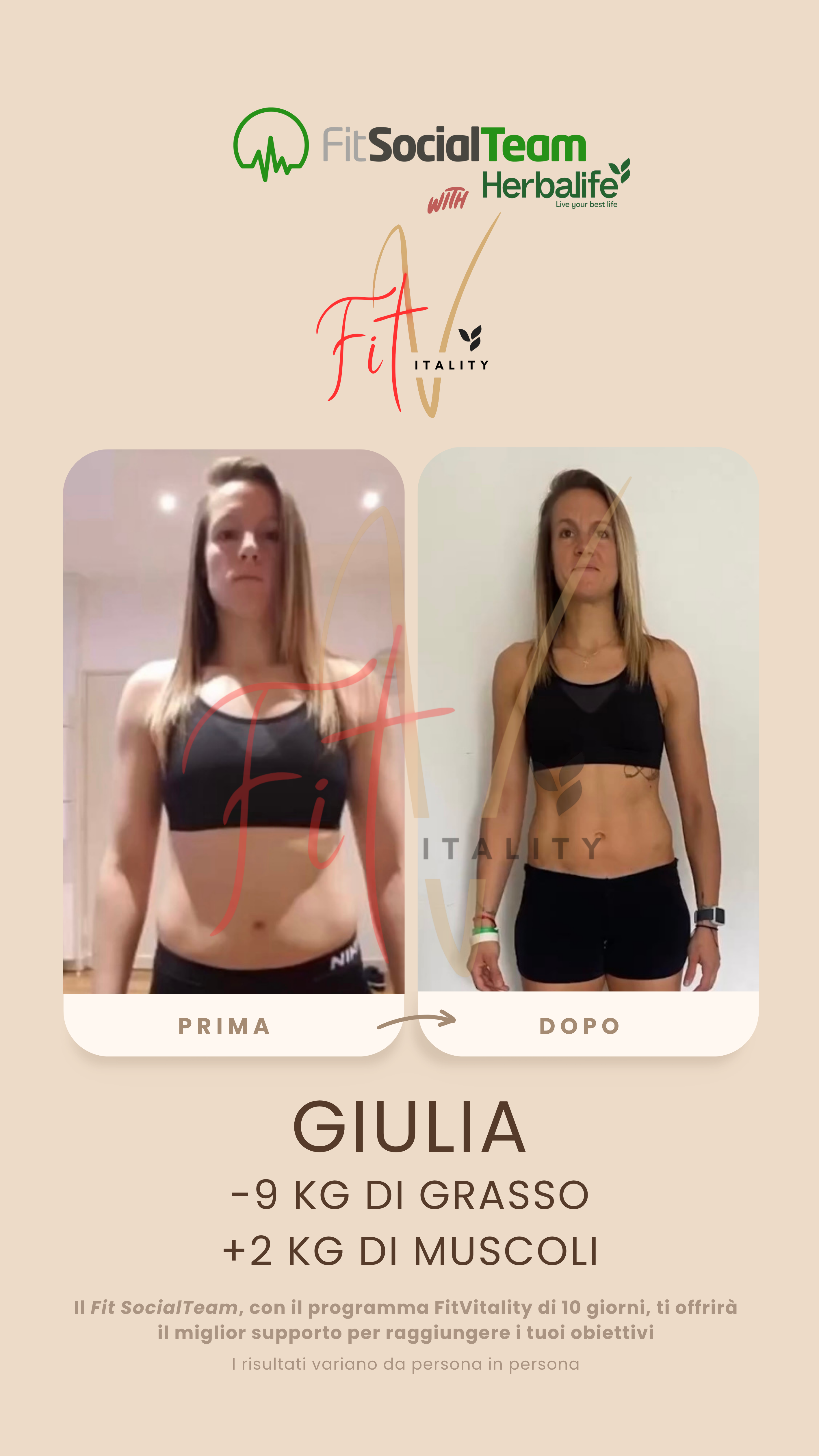 Perdia peso Herbalife Giulia