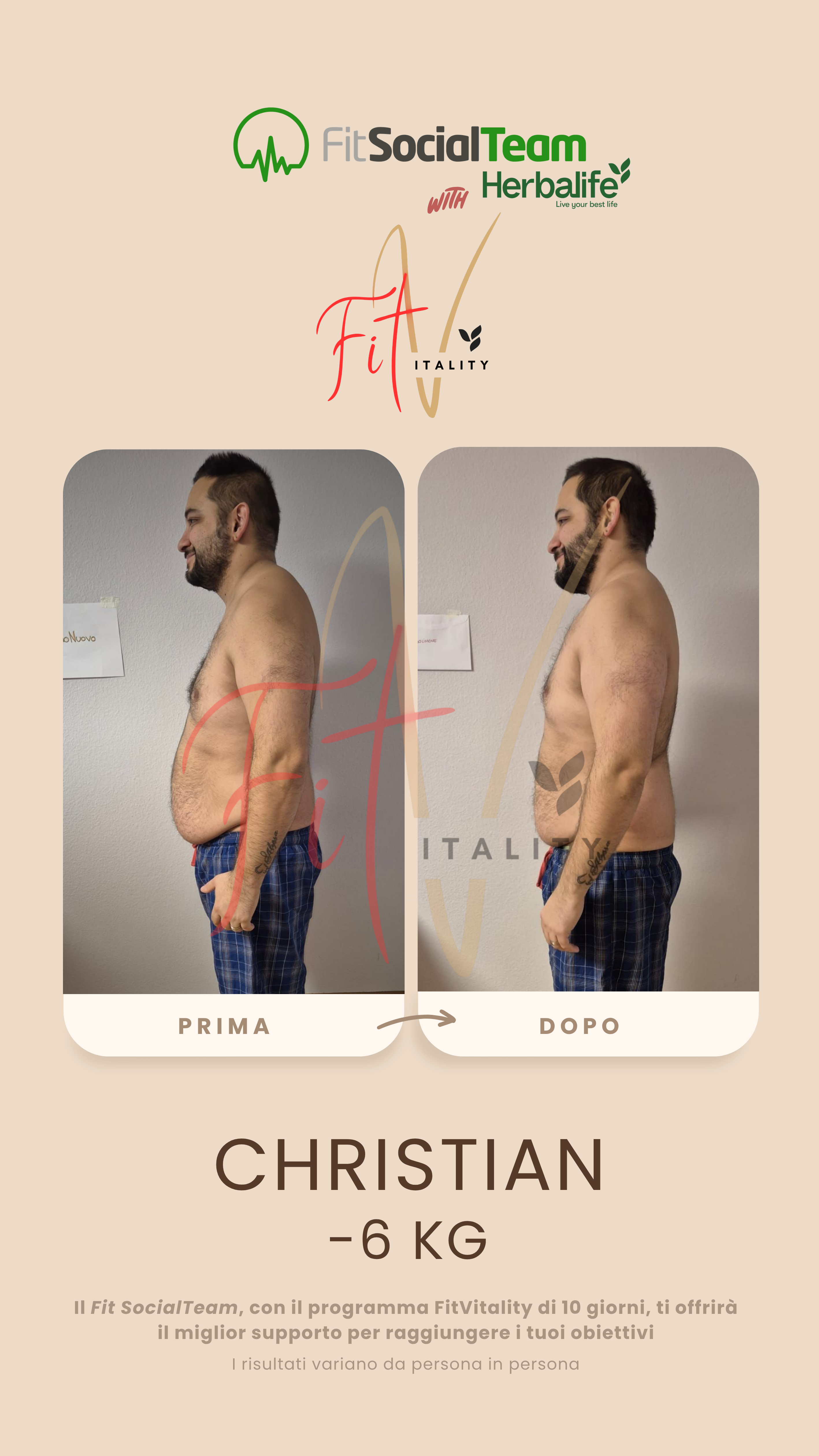 Perdia peso Herbalife Chistian