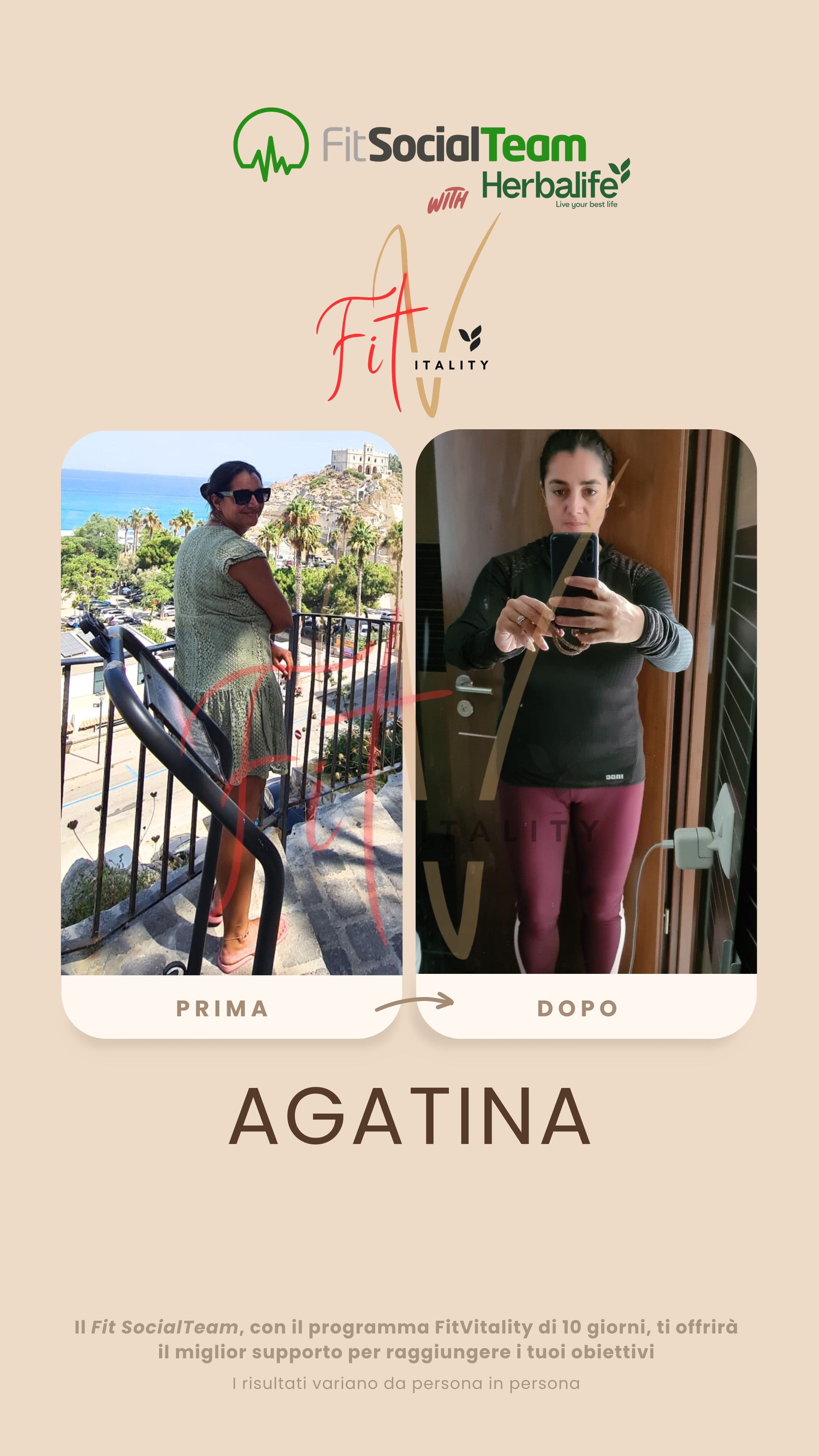 Perdia peso Herbalife Agatina