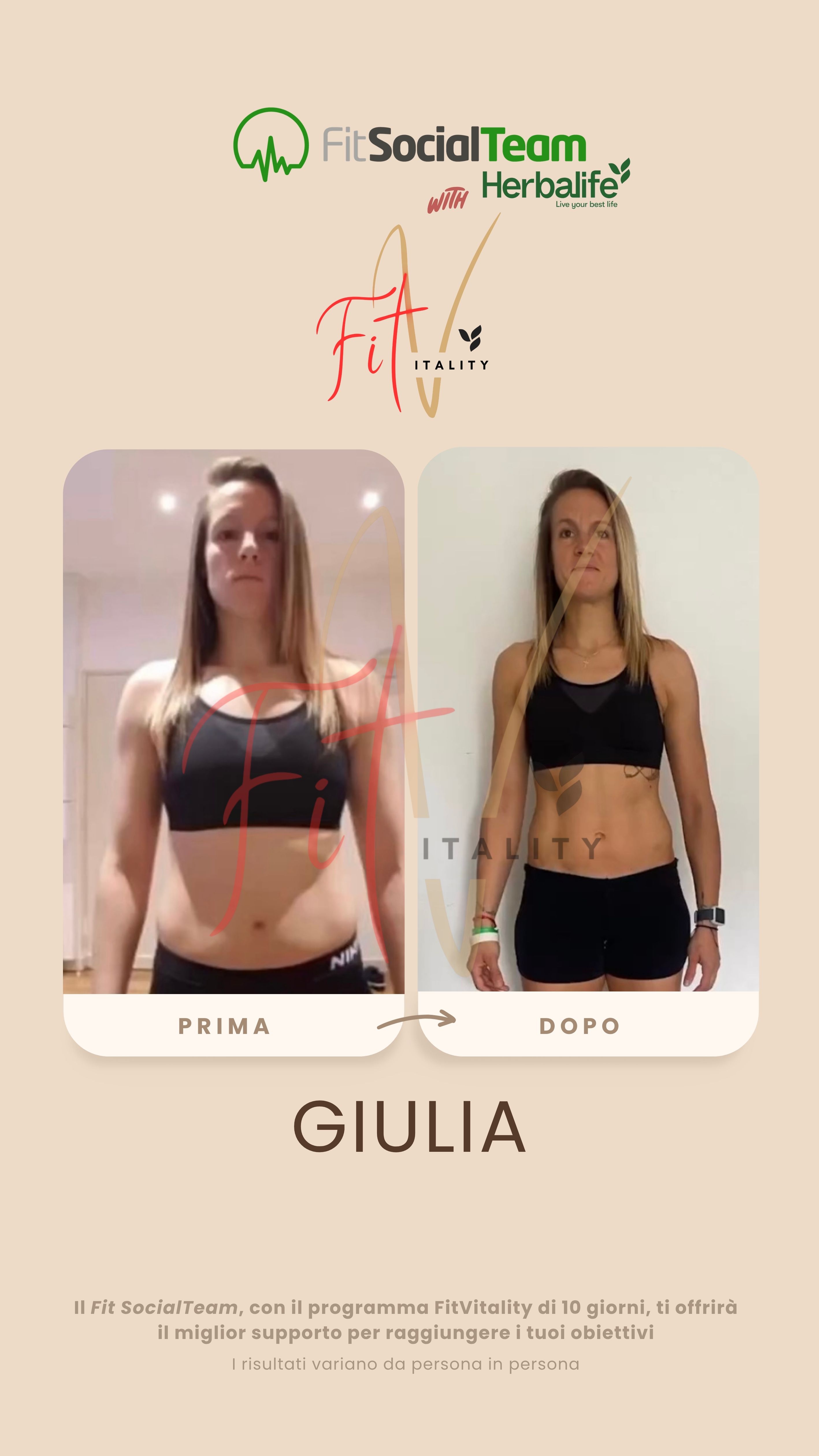 Perdia peso Herbalife Giulia
