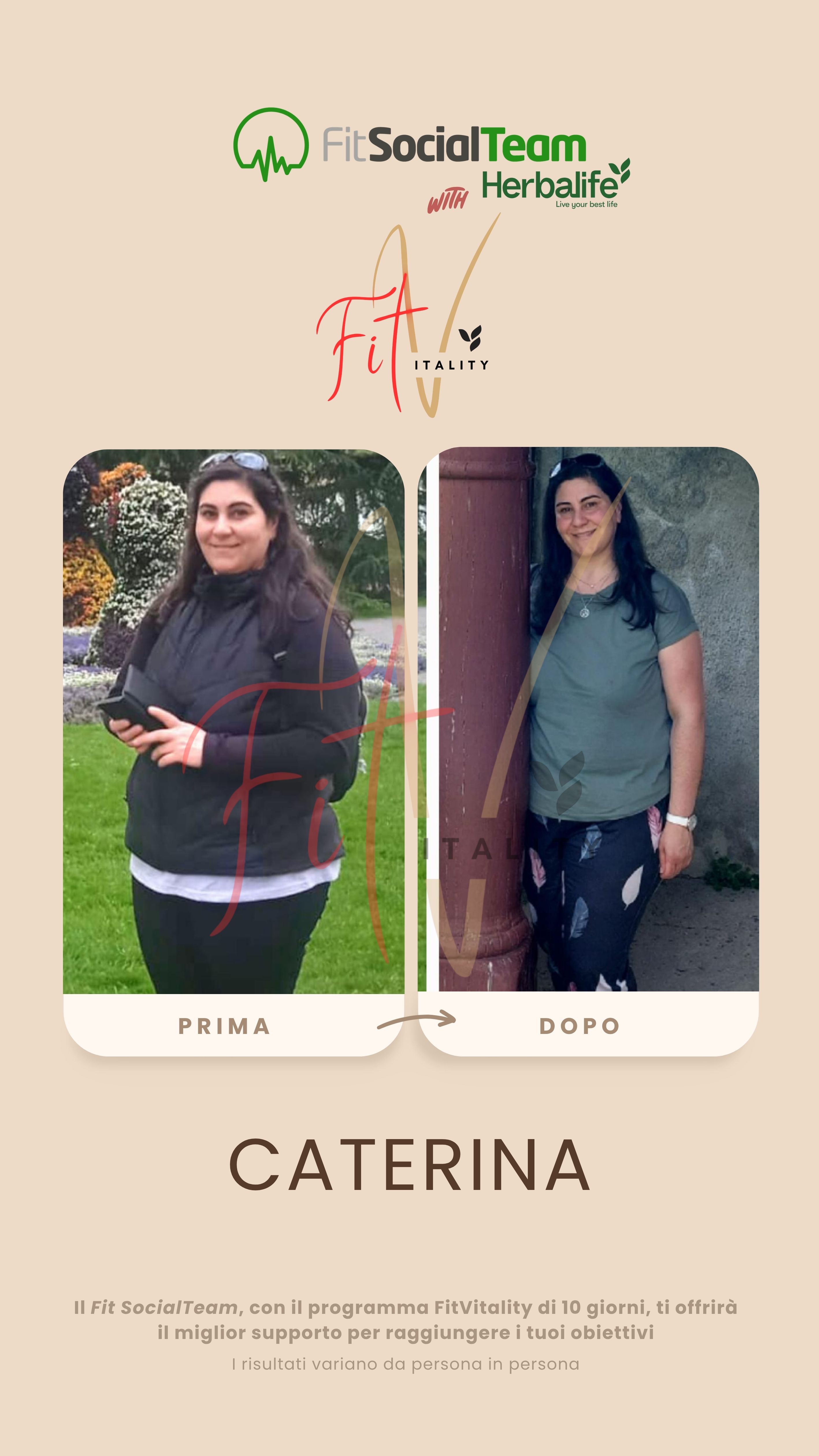 Perdia peso Herbalife Caterina